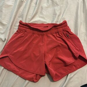 Lululemon Low-Rise Lined, Short 4"
Red , Size 2